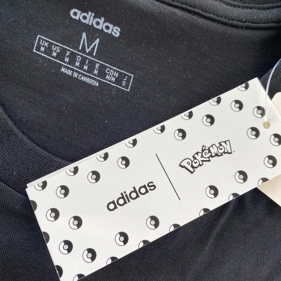 🆕 Adidas X Pokémon - Pixeled Black Tee - Small - Picture 5 of 7